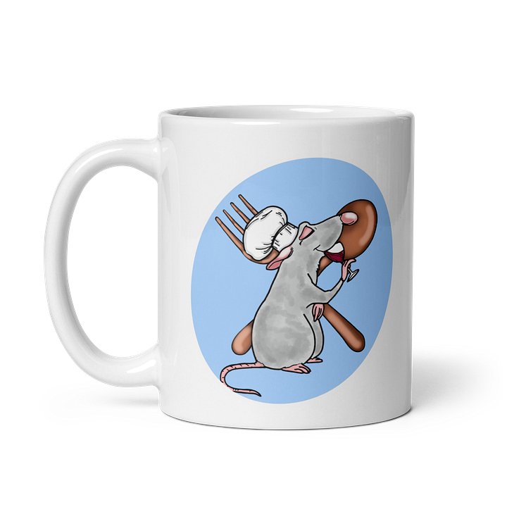 Chef Mouse Mug — White Glossy Cartoon Rodent product image (4)