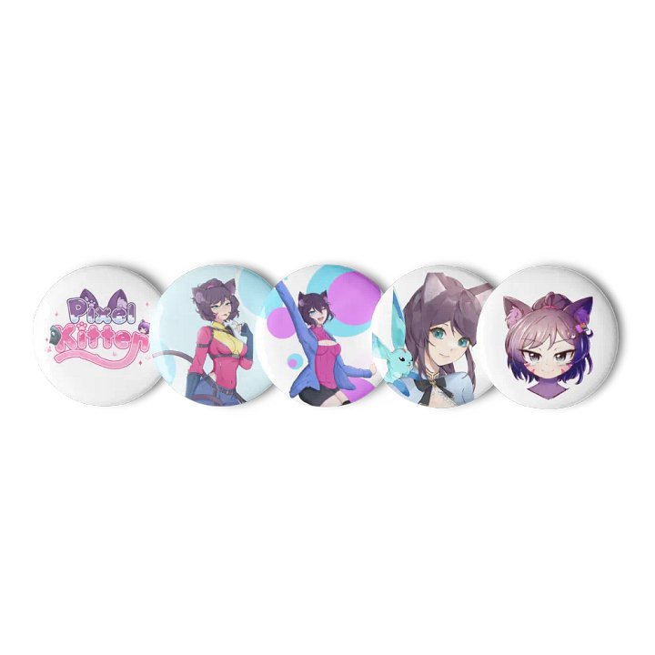 Pixel Kitten Pin Button Set product image (3)