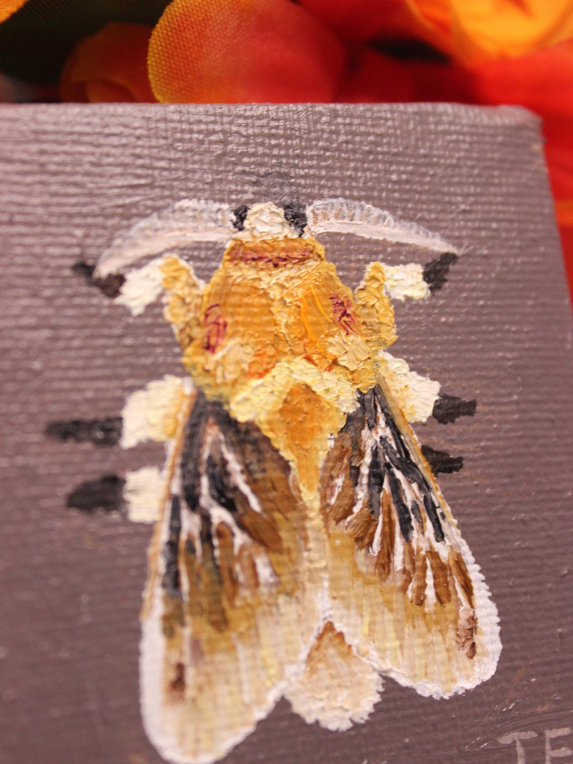Southern Flannel Moth Mini Oil Painting product image (4)
