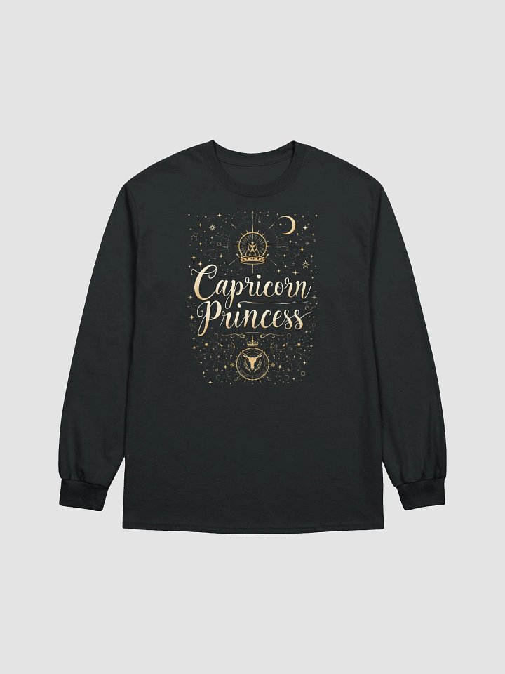 Capricorn Princess Golden Lettering Long Sleeve Tee product image (1)