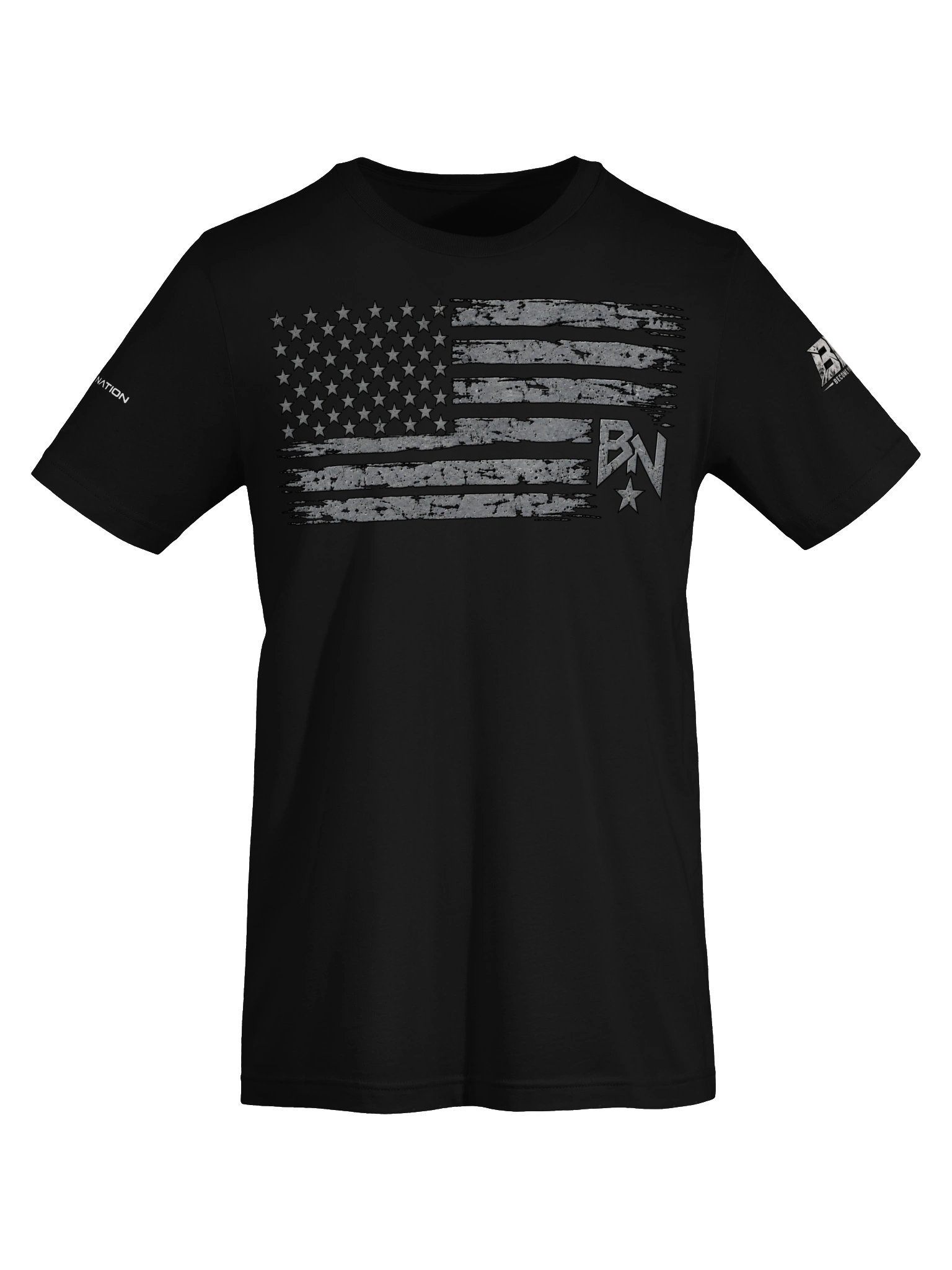 Beast Nation | Distressed American Flag Tee Stone product image (5)