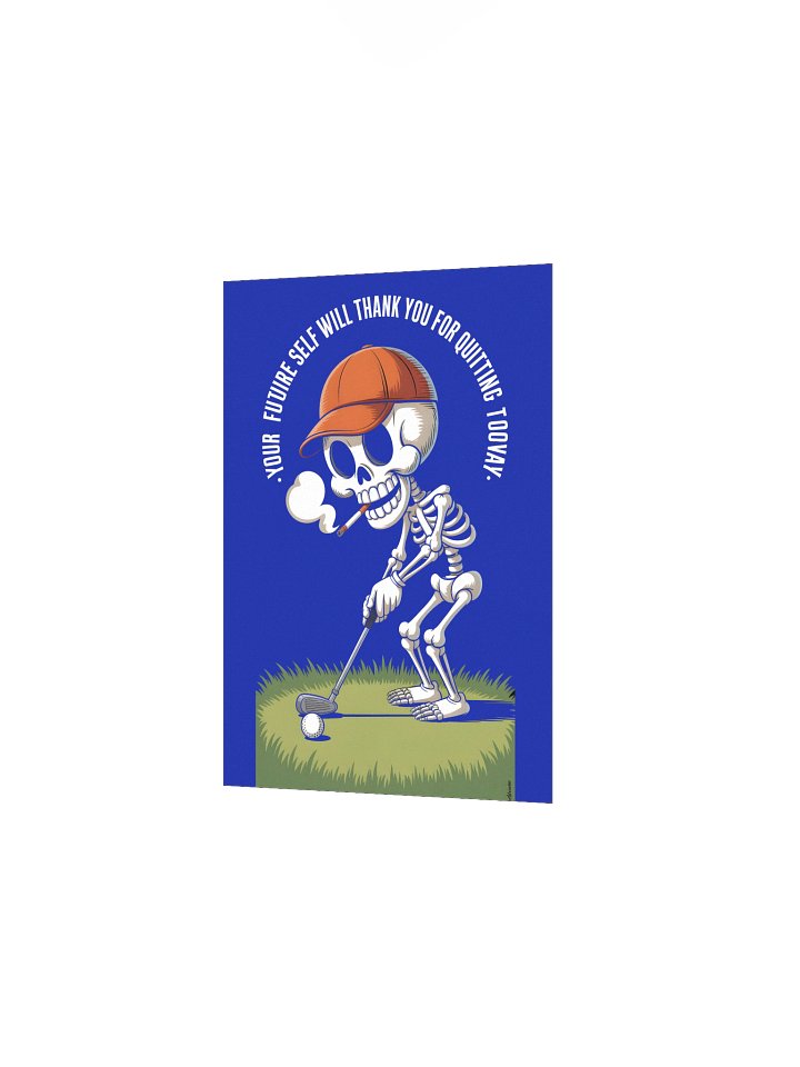 Quit Smoking Skeleton Golf Poster product image (2)