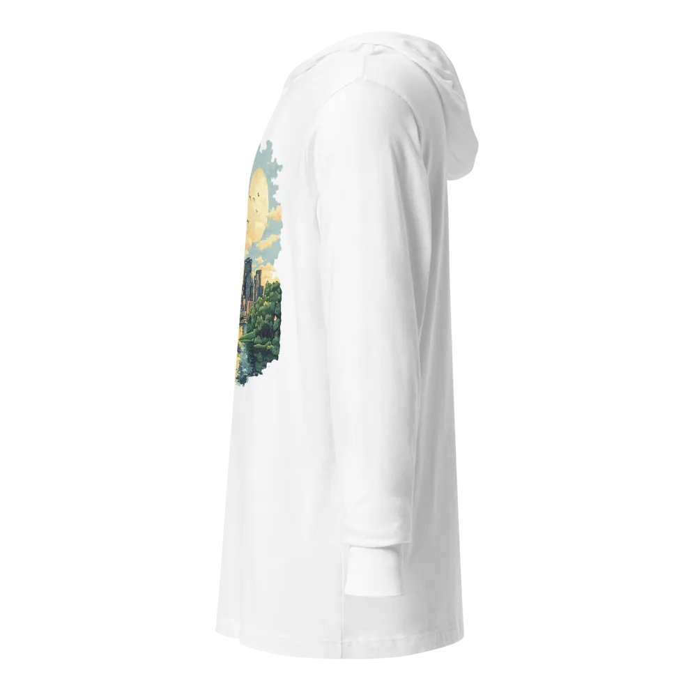 Toronto Vibes Unisex Hooded Tee – CN Tower Sunset product image (9)