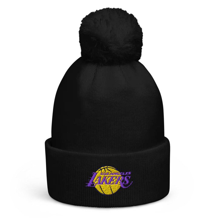 Lakers Logo Pom-Pom Beanie product image (1)
