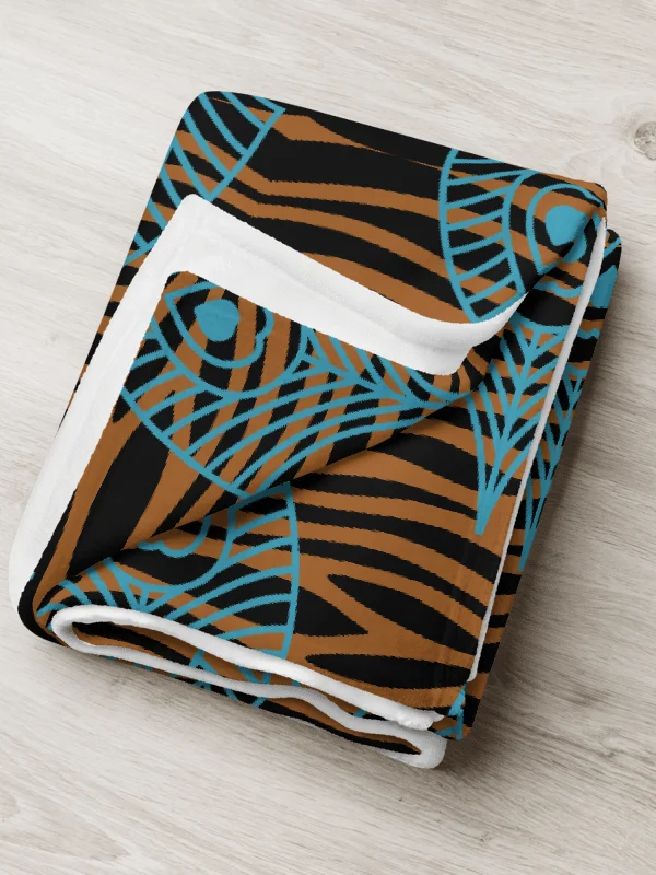 Brown Peacock Feathers Paradise Throw Blanket product image (5)