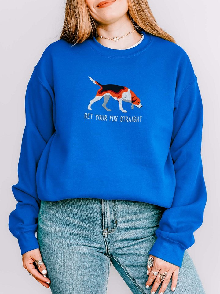 Get Your Fox Straight Sweatshirt (Embroidered) of an American Foxhound(Tricolor) product image (2)