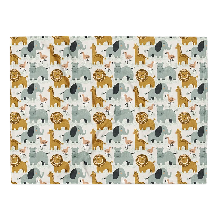Retro Jungle Animals Fleece Blanket product image (2)