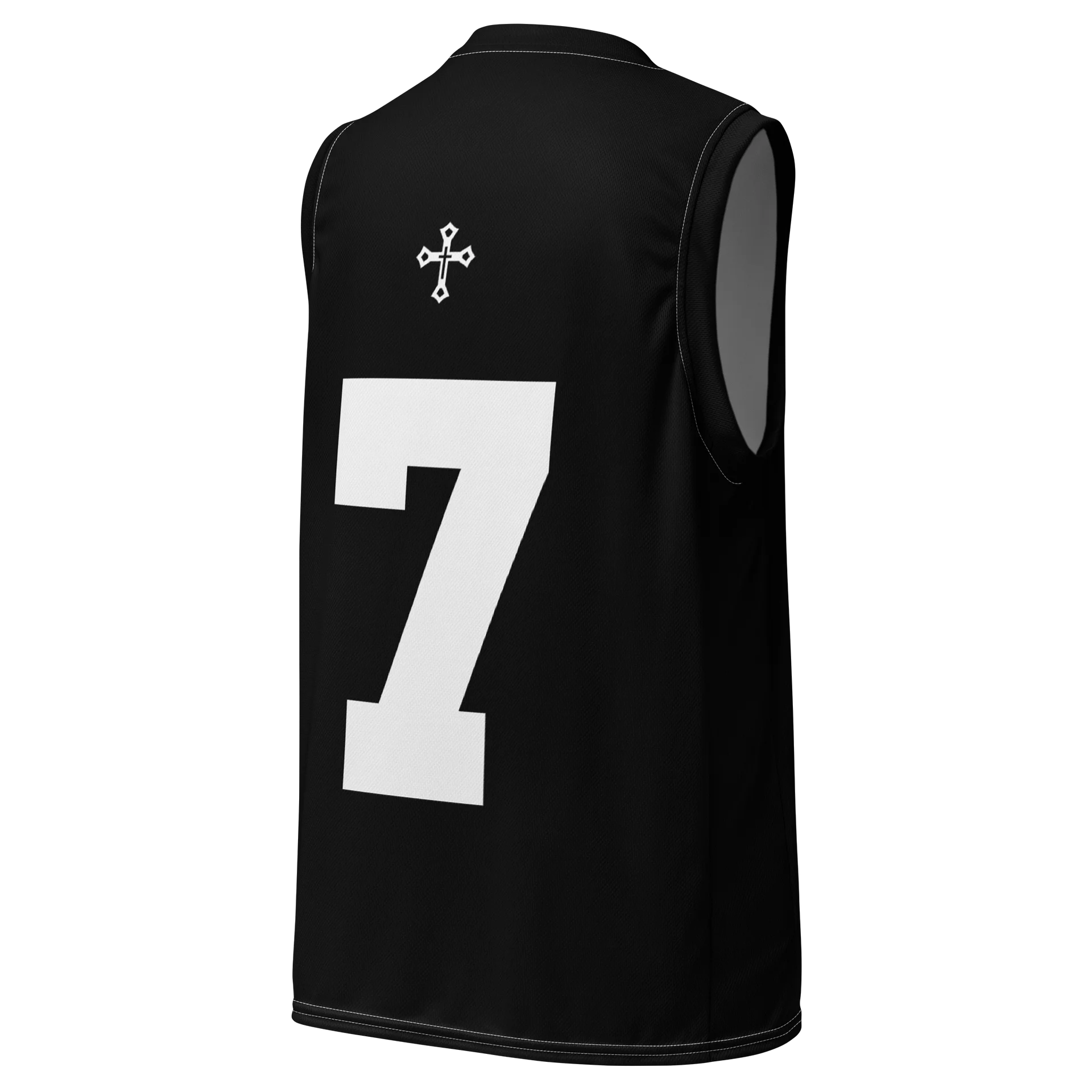 LIFE GOES ON Black Basketball Jersey (Unisex) product image (3)