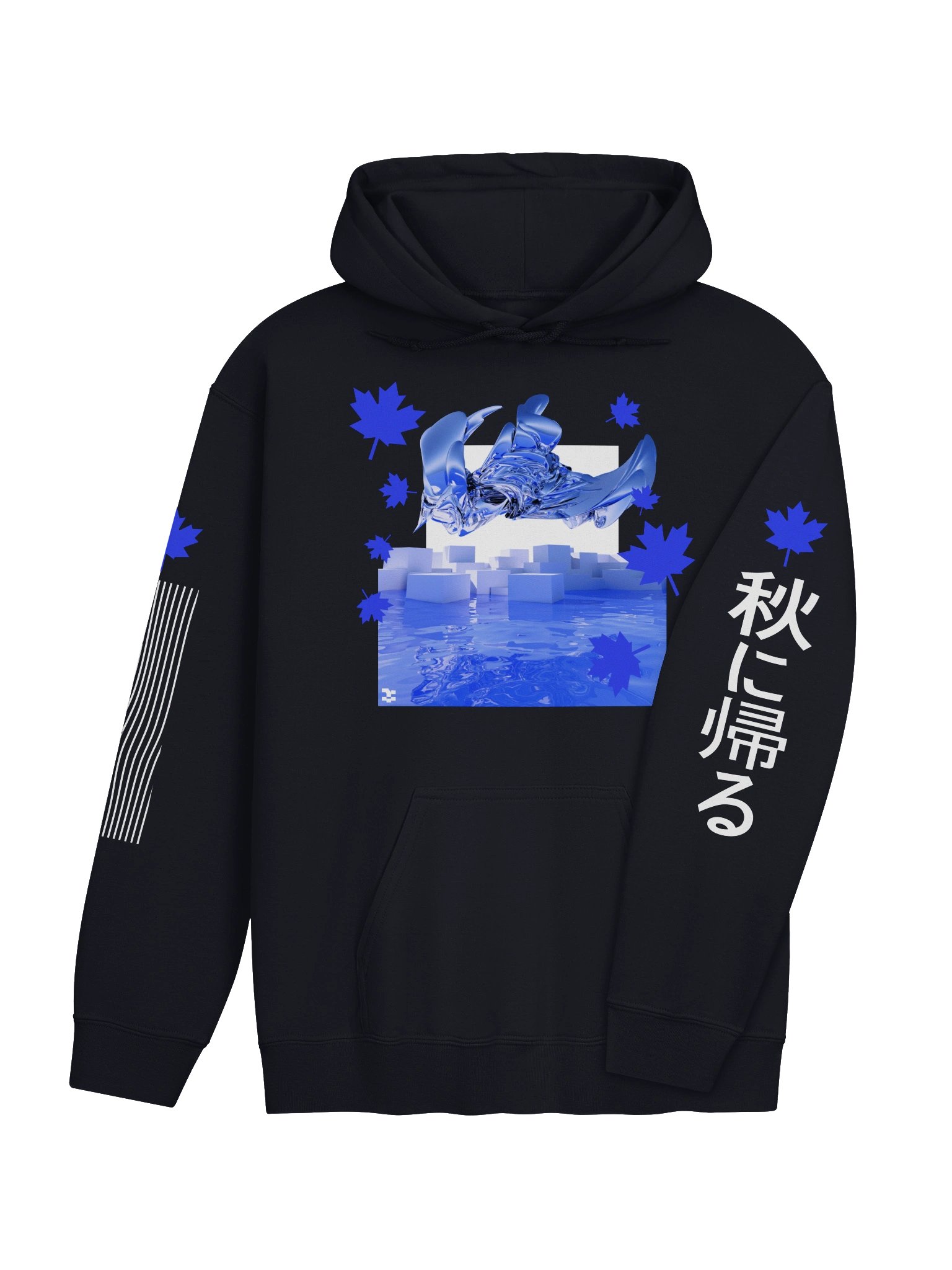 秋に帰る Return to Autumn Hoodie (Blue Edition) product image (8)