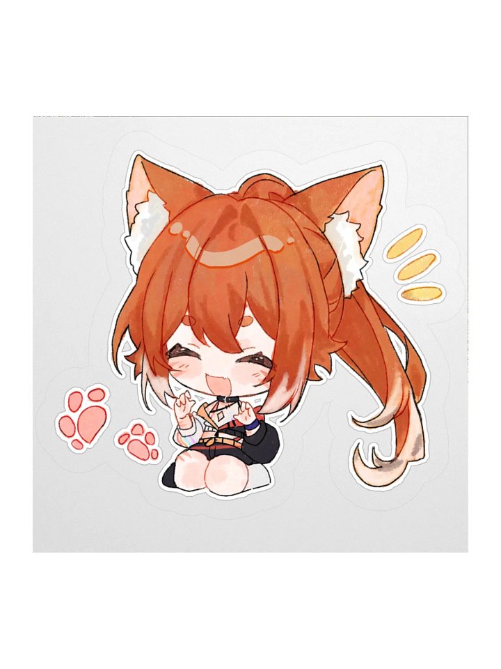 Kitzumii Chibi (eyes closed) Sticker product image (1)