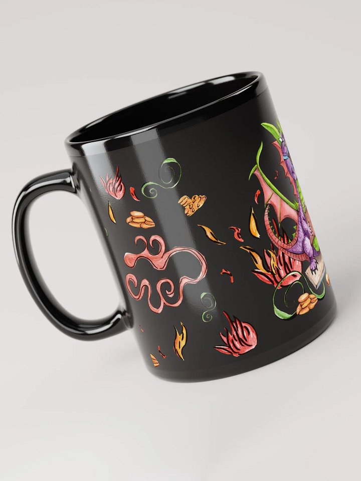 Learning to Breathe Fire Dragon 11 oz Black Mug product image (2)