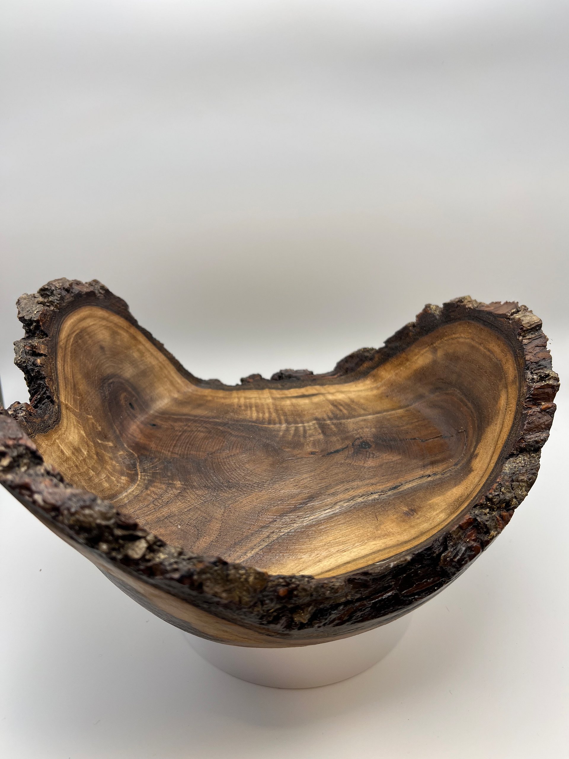 Sculptural Live-Edge Black Walnut "Tri-Corn" Vessel product image (6)