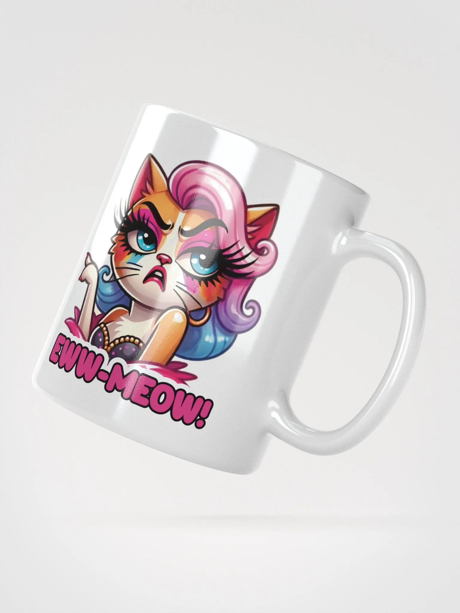 Eww-Meow! White Glossy Mug product image (6)