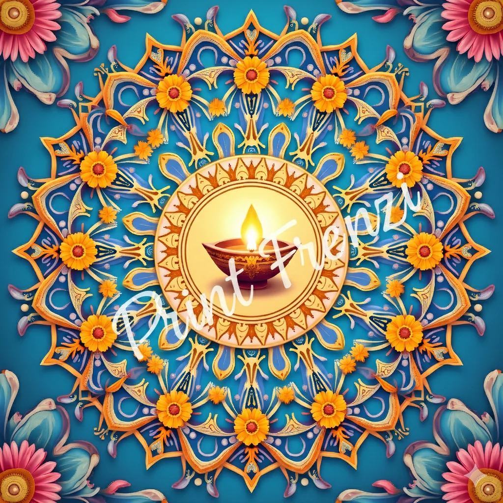 116 Diwali Mandala Clipart Bundle | High Resolution PNG Rangoli, Lotus, Paisley and Diya Designs product image (9)