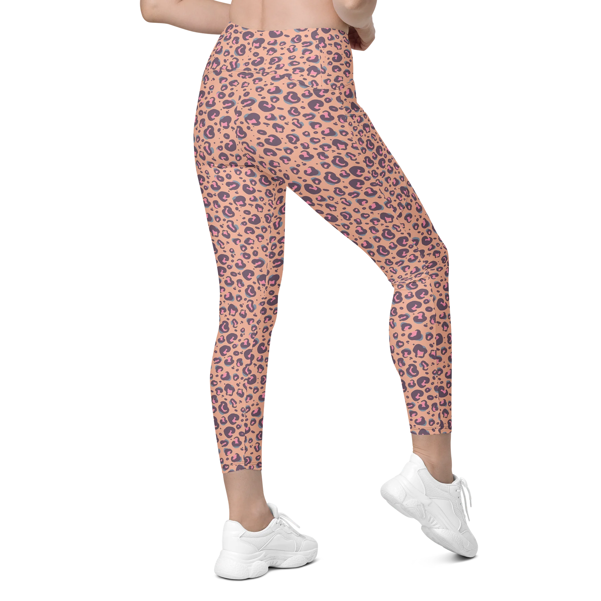 Unique Design Crossover Leggings with Bold Leopard Print product image (8)