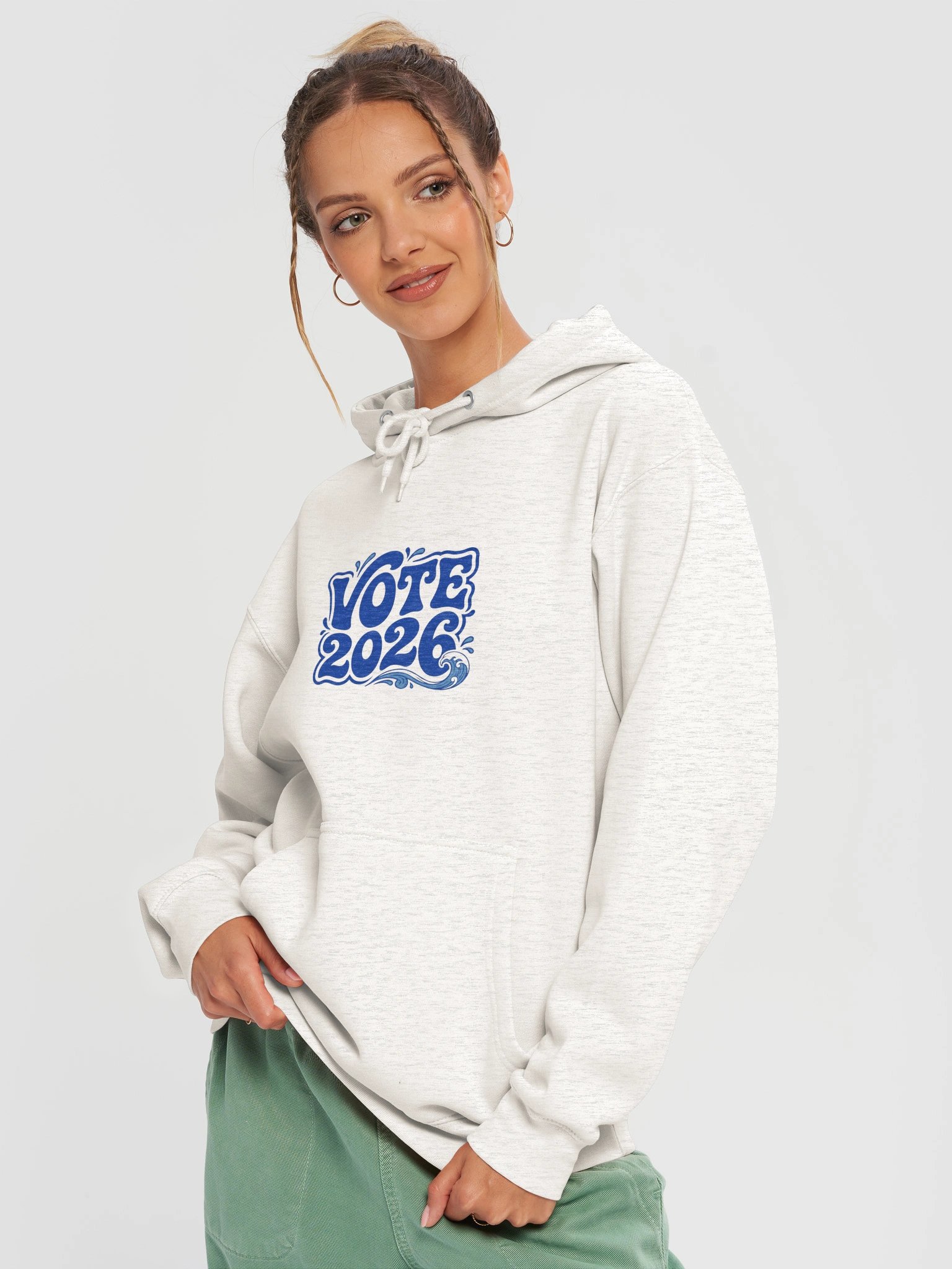 Brazen Candor – Get Your Butt in the Booth! Hoodie - Vote 2026 Blue Wave product image (3)