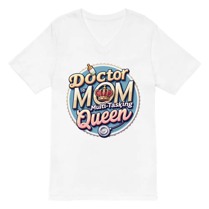 doctor mom, Queen of Multitasking V-Neck Tee product image (6)