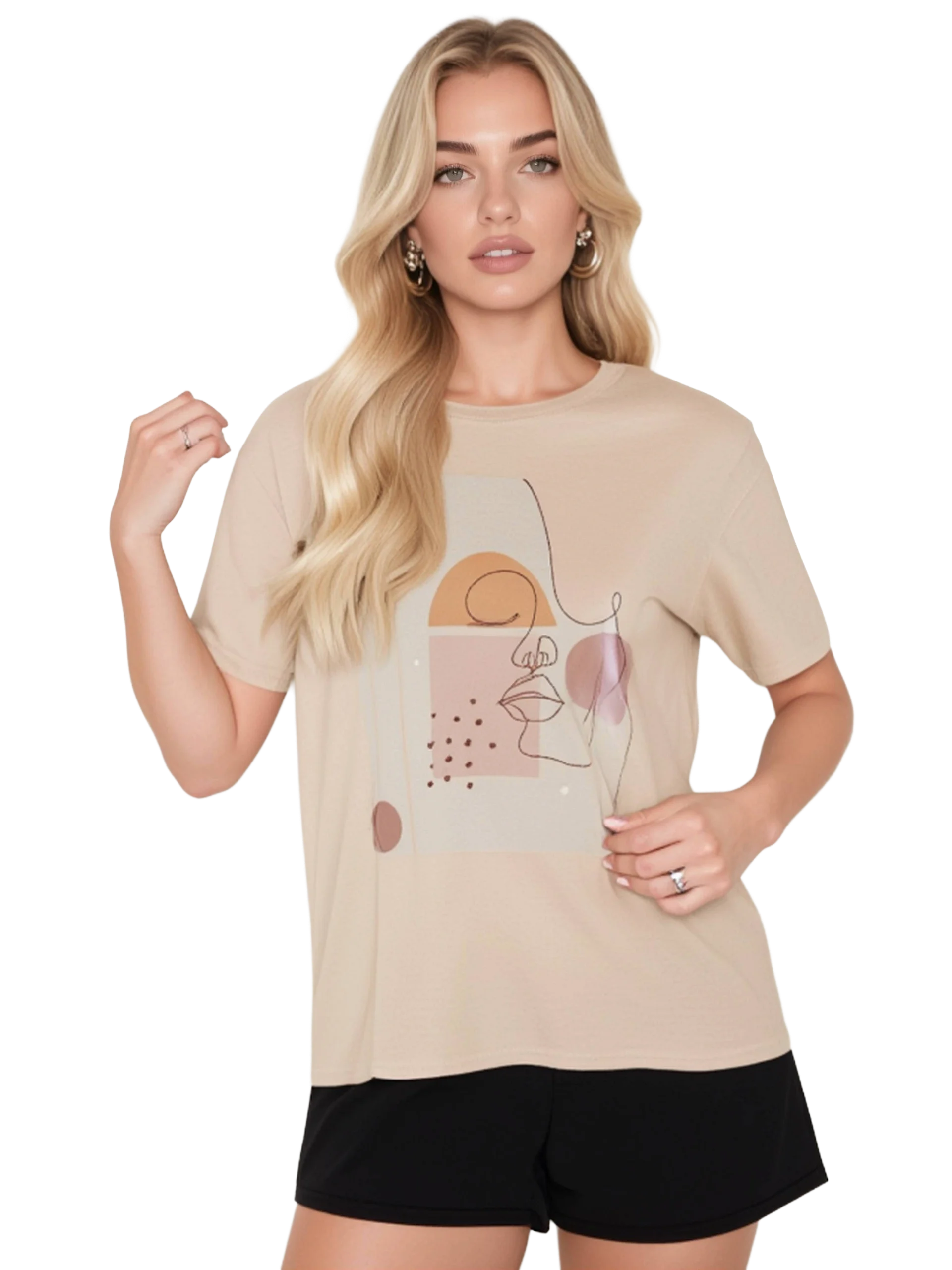 Abstract Face Minimalist T-Shirt product image (2)