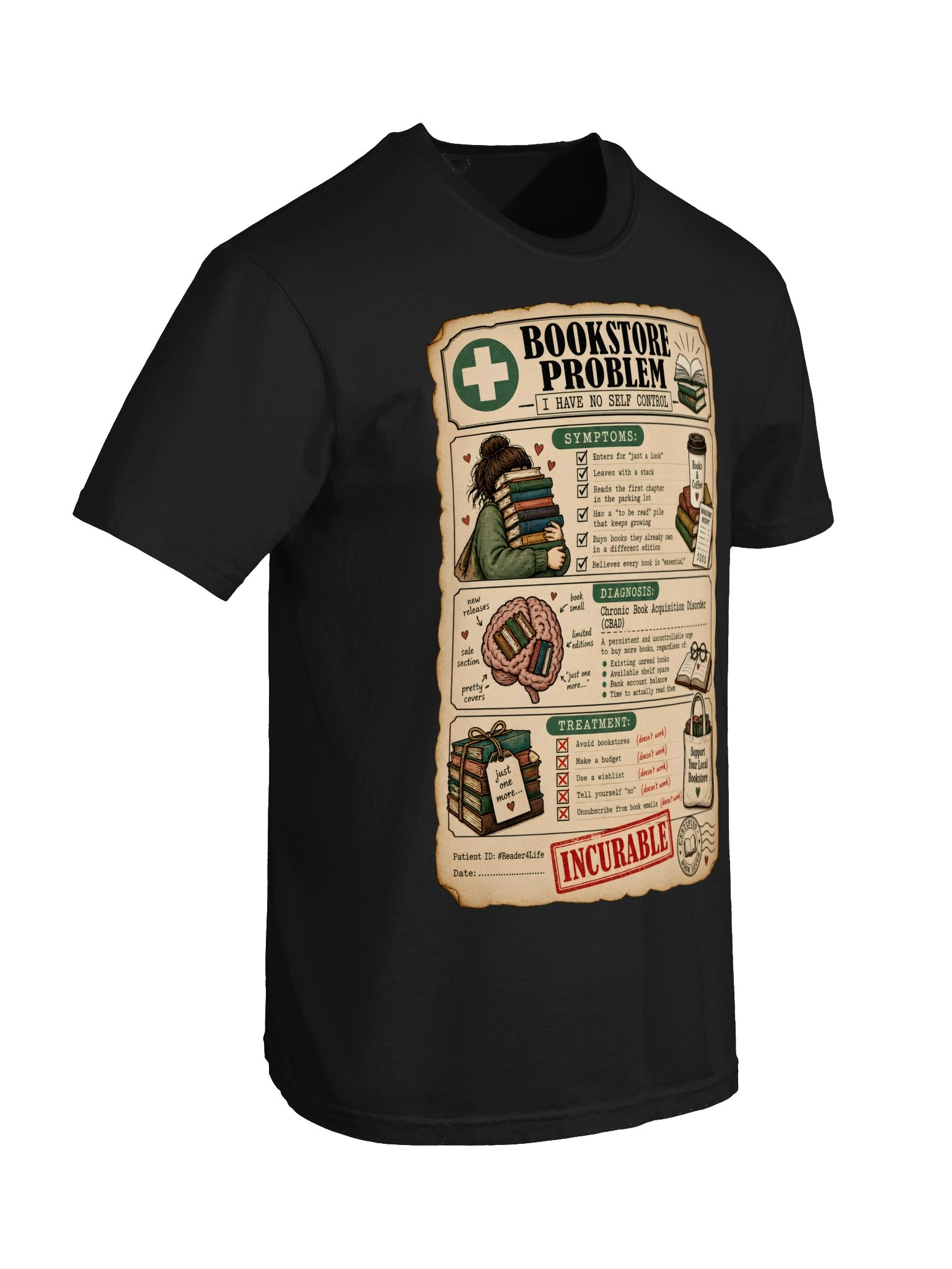 Chronic Book Acquisition Disorder Reader Tee product image (10)