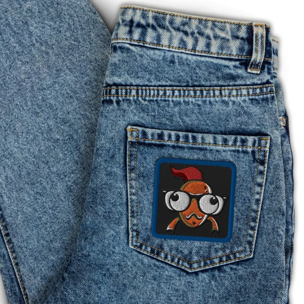 FEESH Logo Square Patch [blue border] product image (4)