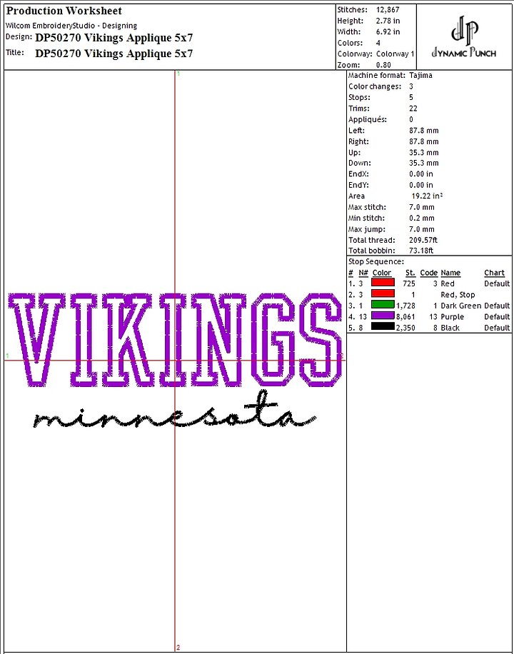 NFL VIKINGS APPLIQUE product image (2)