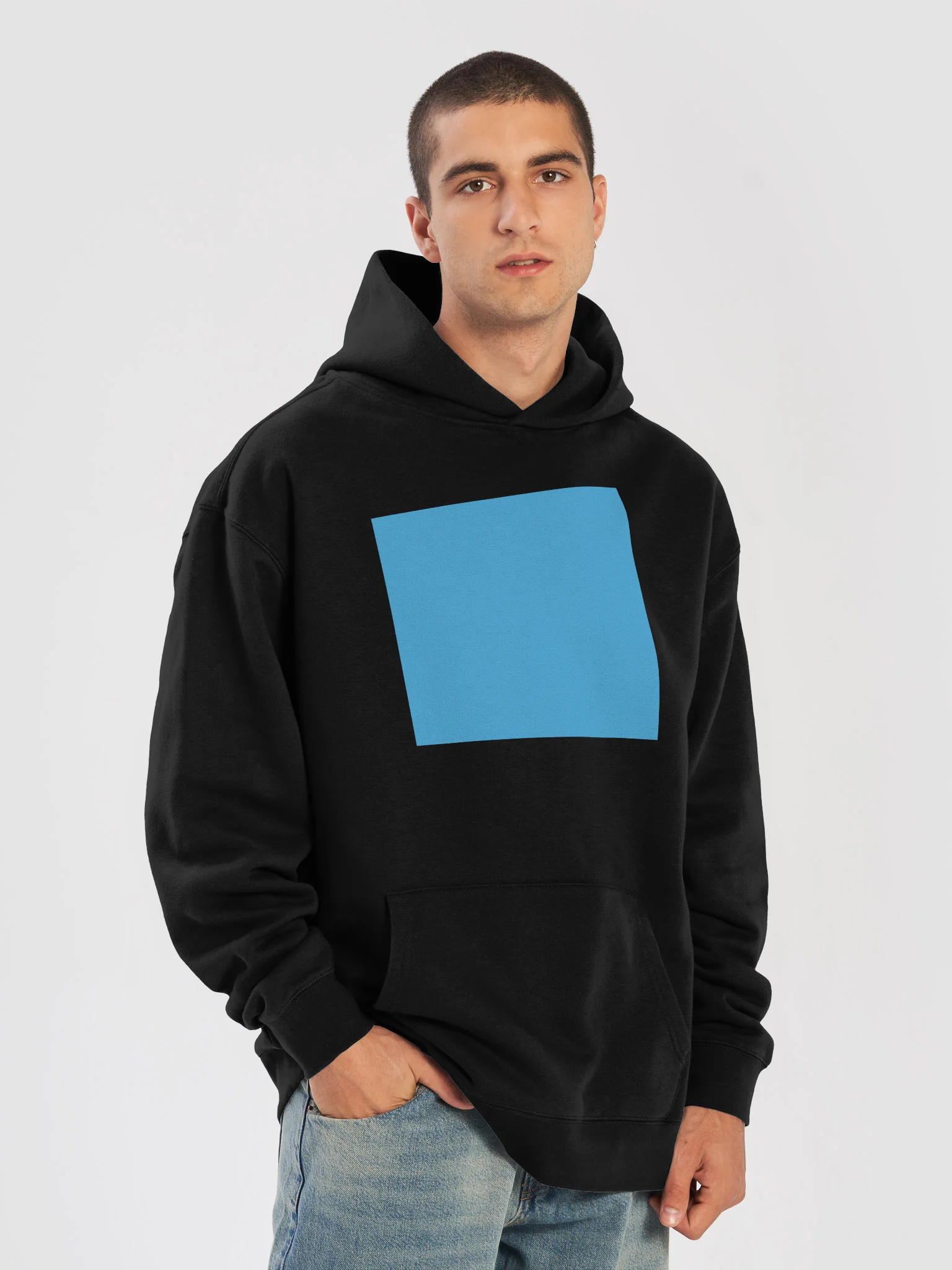 Blue word hoodie product image (28)