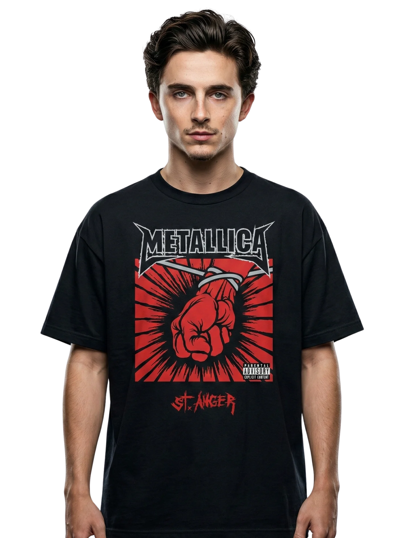 Metallica St Anger T-Shirt Clenched Fist Album Art | Heather Grey Heavy Metal Graphic Tee | Thrash Metal 2003 Album Collector Shirt product image (1)