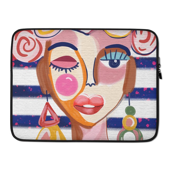 Vibrant Visage Laptop Sleeve - Rose Girl product image (2)