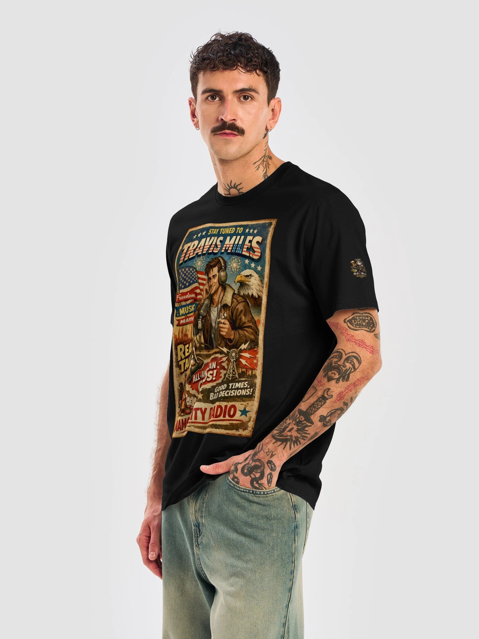 Stay Tuned to Travis Miles – Diamond City Radio Tee product image (6)