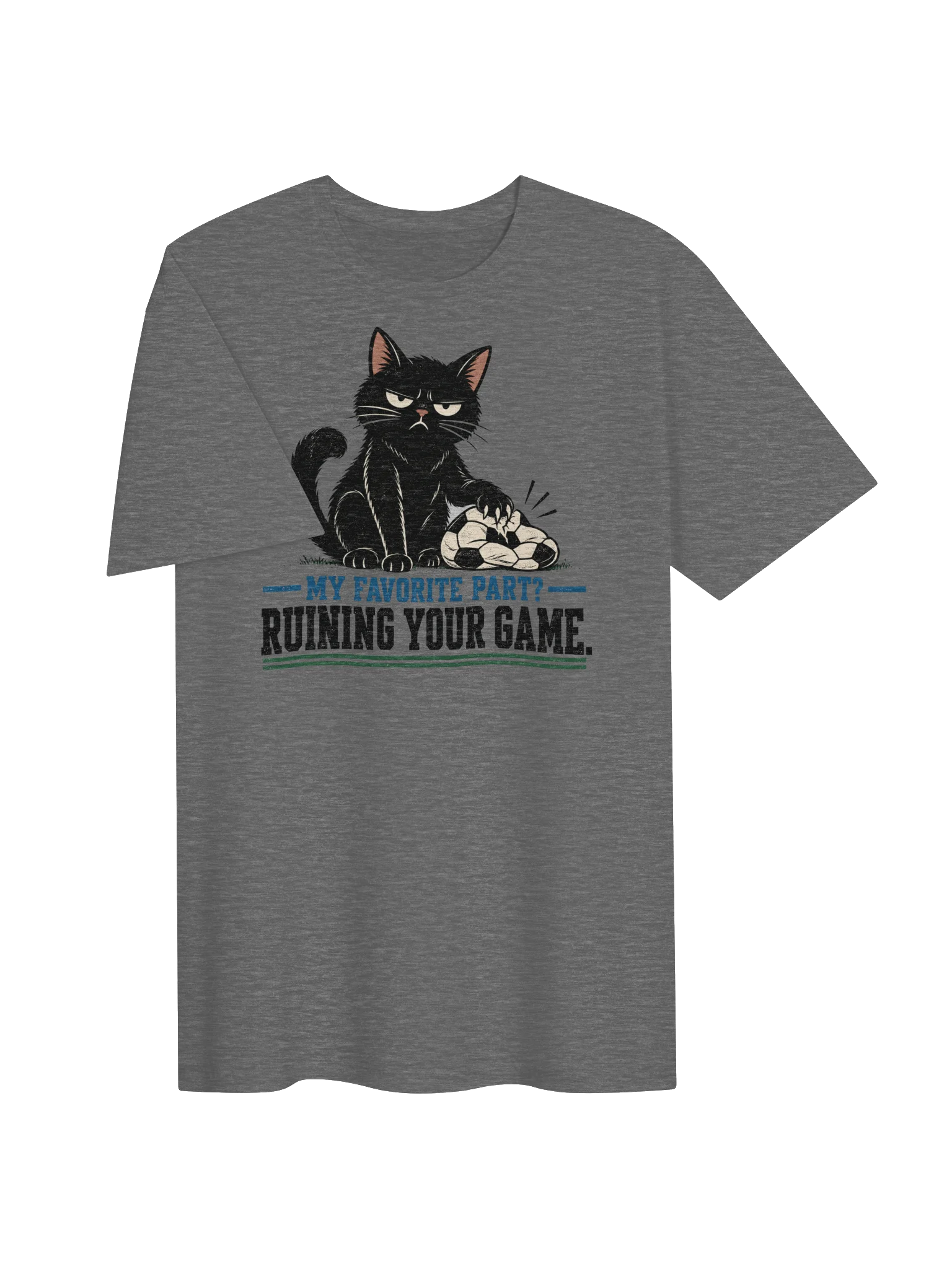 Annoyed Cat Ruining Your Game Soccer Tee product image (3)
