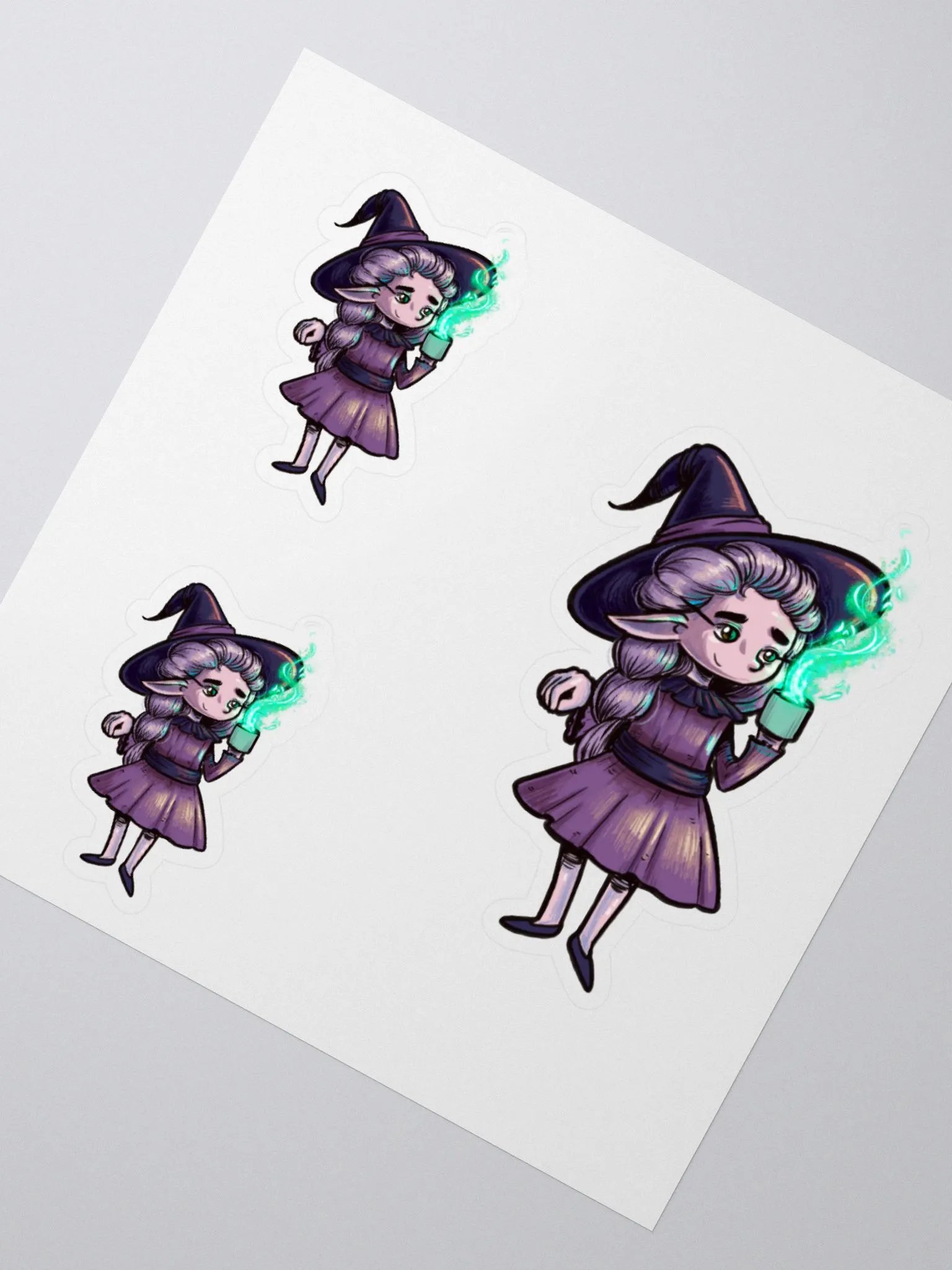 Witch with Strange Magic Mug Sticker - Enchanting Halloween Decal product image (2)