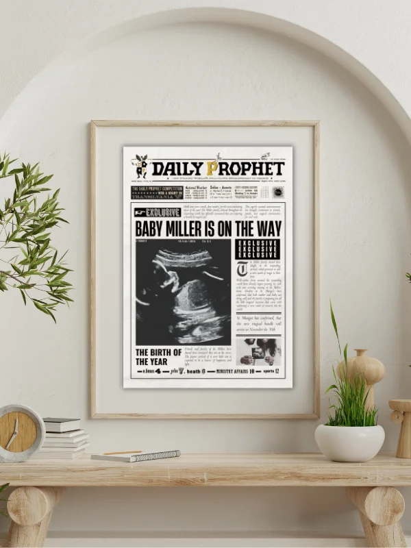 Magical Baby Announcement Newspaper 100% Customizable Template Bundle product image (7)