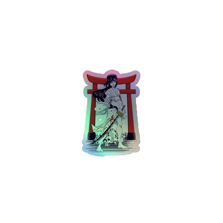 Bloodstained Katana Holographic Sticker Set product image (1)