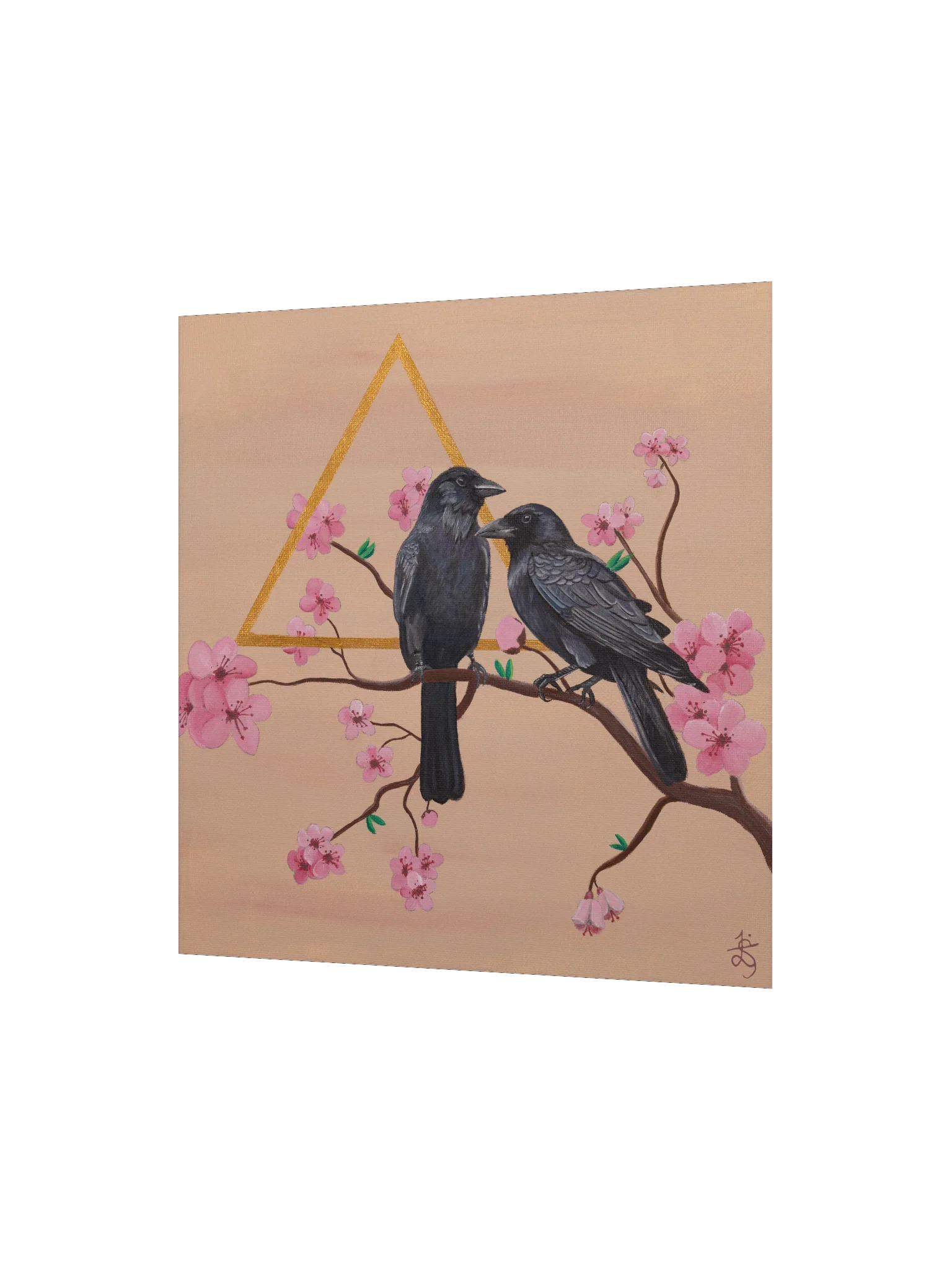 Sakura Crows Original Art Print product image (2)