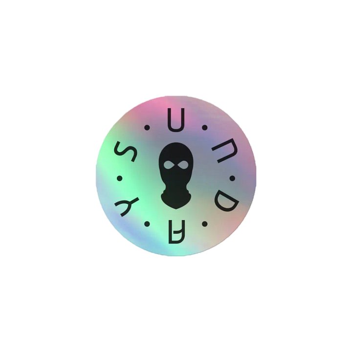 Black Balaclava Holographic Sticker product image (1)