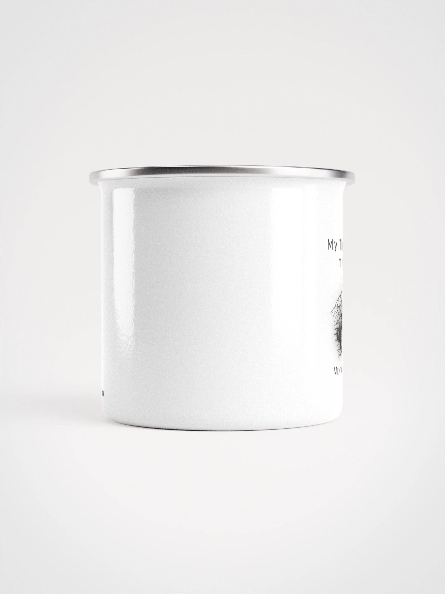 My Therapy is a mountain - Enamel mug product image (2)