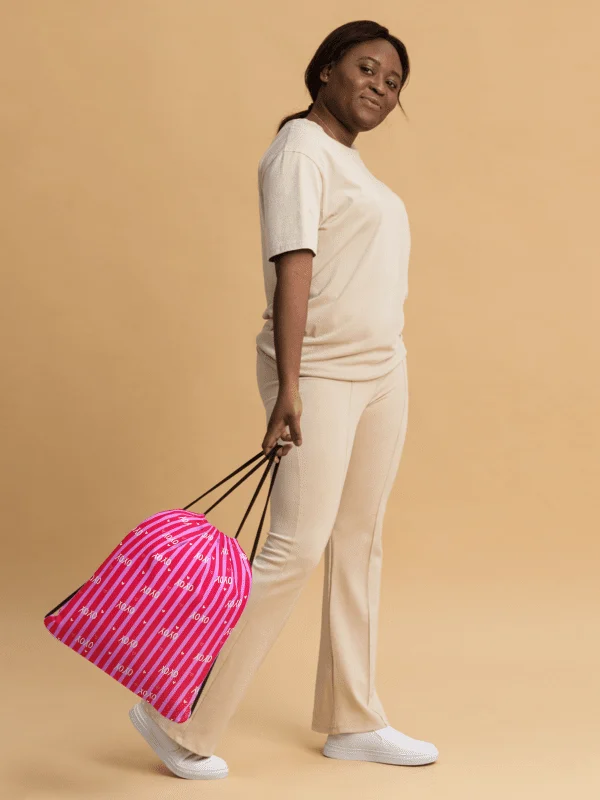 XOXO Blush Gym Drawstring Bag. product image (3)