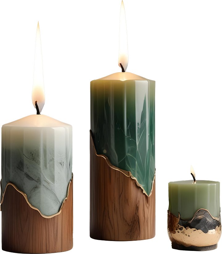 Luxe Botanique – Forest Harmony Candle Trio PNG product image (1)