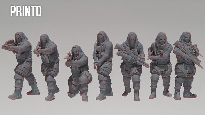 OPFOR Hades Specialist Team - Modern Warfare Wargame Hobby Resin Scale Models product image (2)