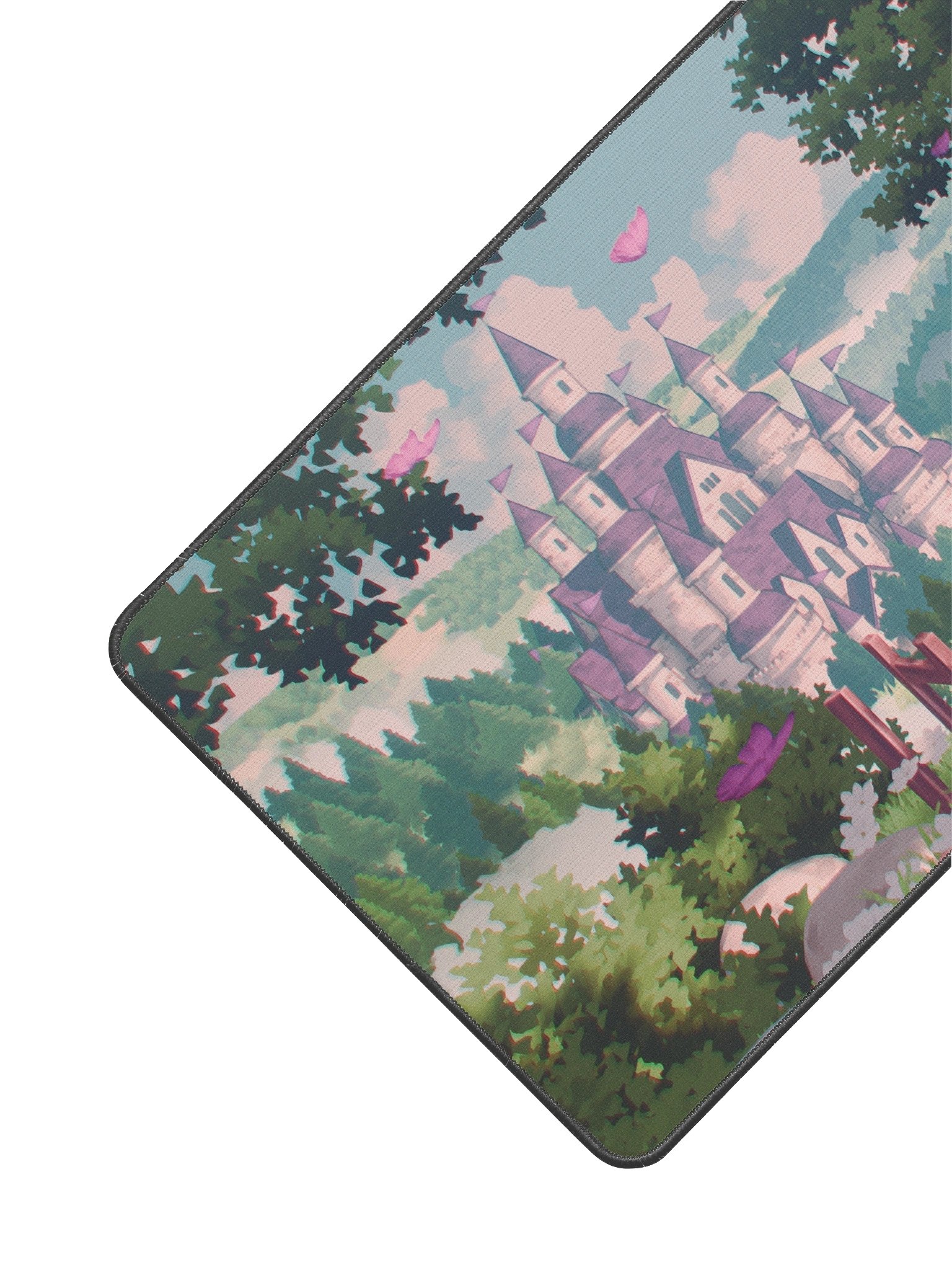 Morning Ros Castle Desk Mat 12" x 22" product image (1)