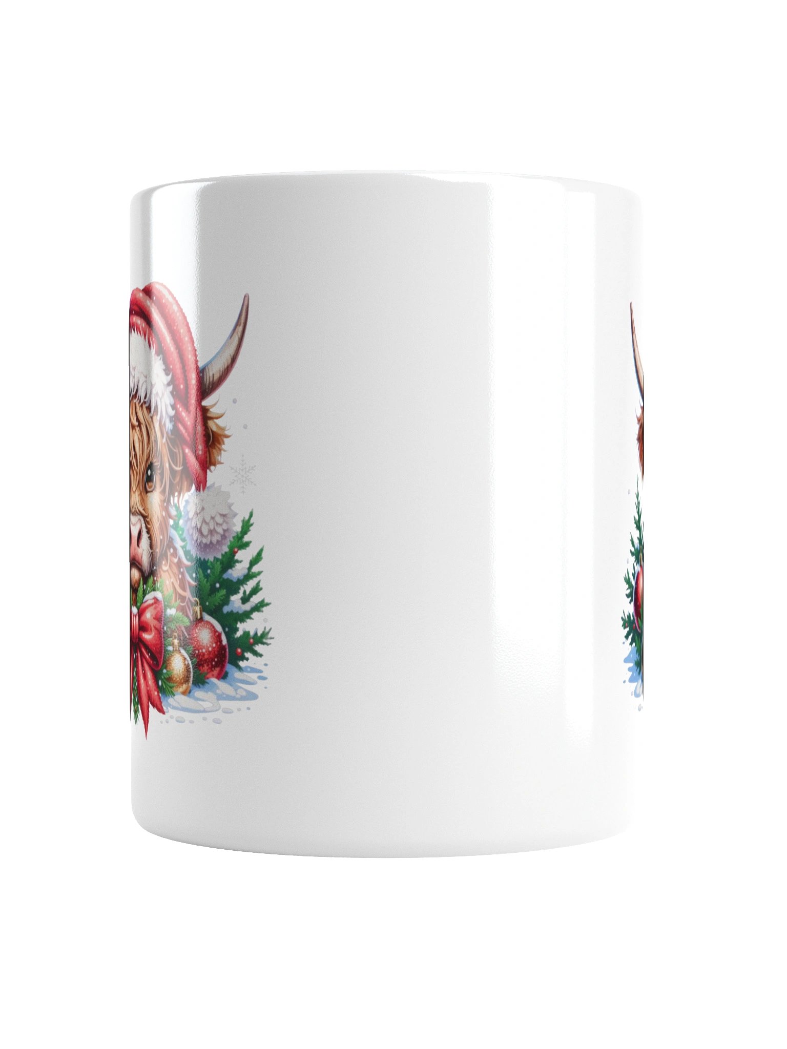 Santa Hat Highland Cow Coffee Mug product image (6)