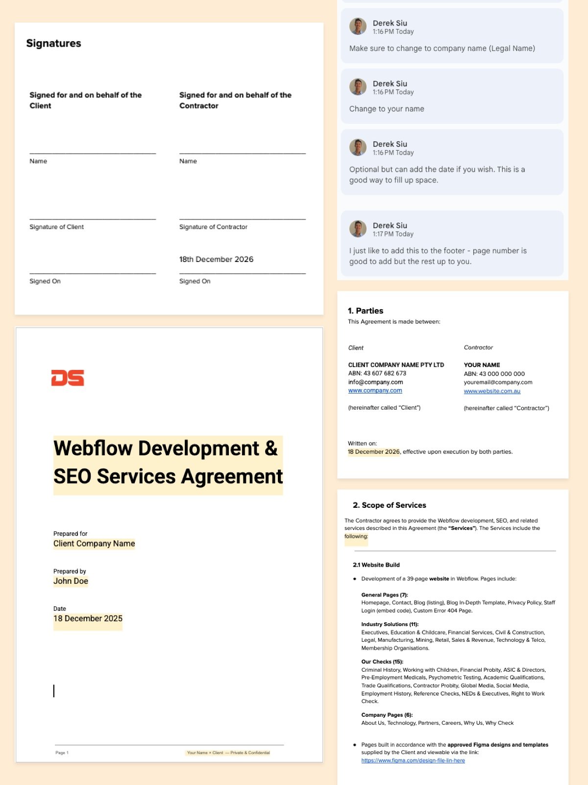 Freelancer Contract Template product image (1)