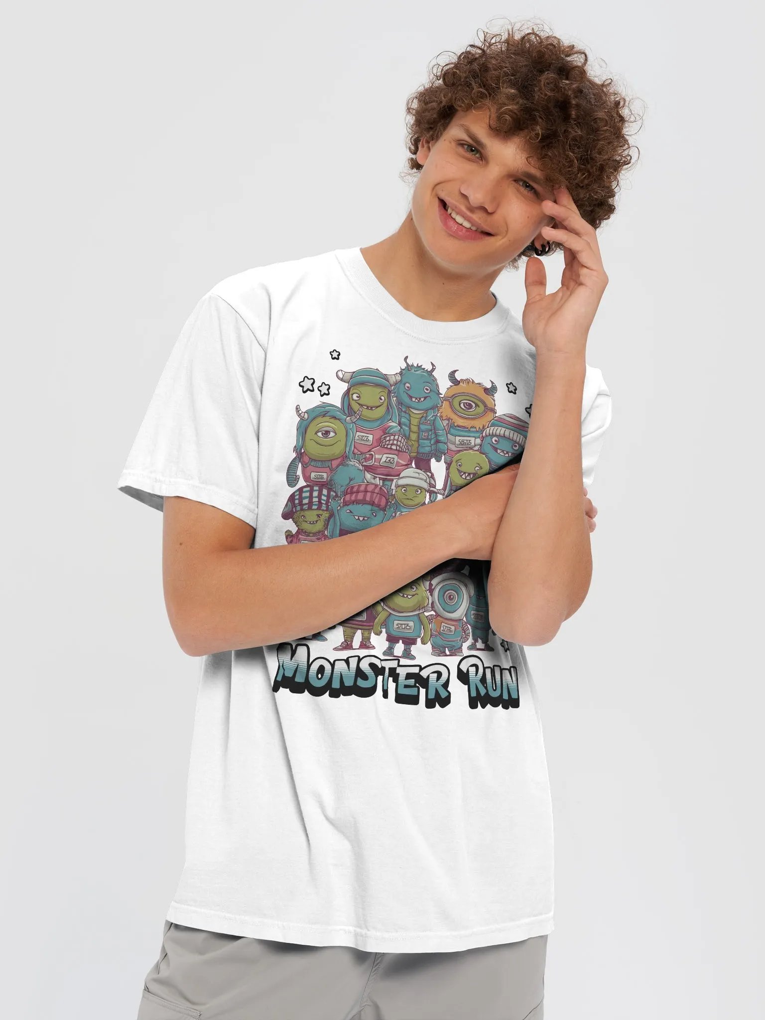 Monster Run Cartoon T-Shirt product image (47)