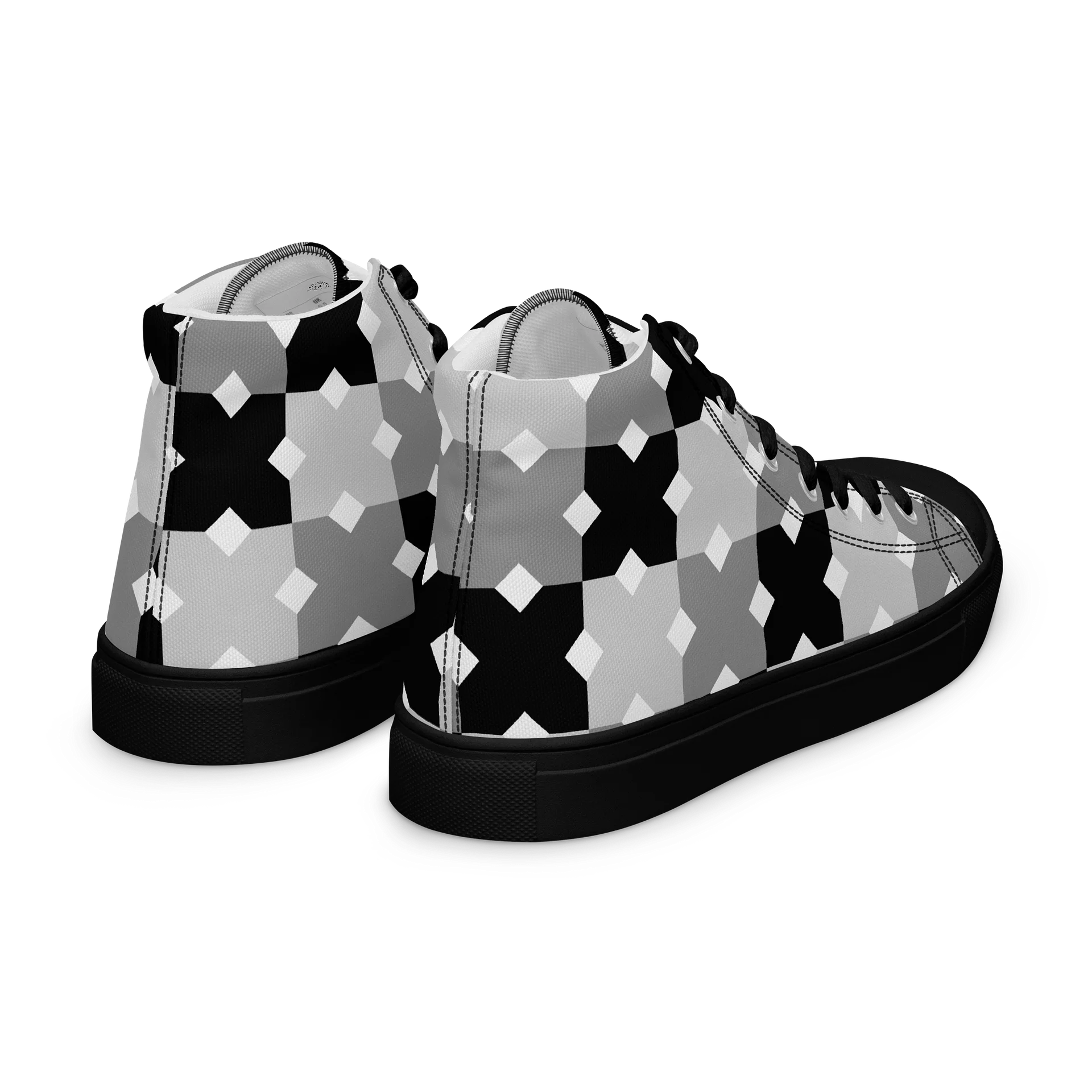 Gray Diamond Geometric High Tops product image (7)