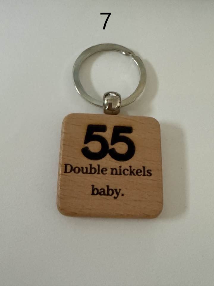 Milestone Birthday Wooden Engraved Keychains | Age 21–70 | Handmade Gift for Him or Her (4) product image (7)