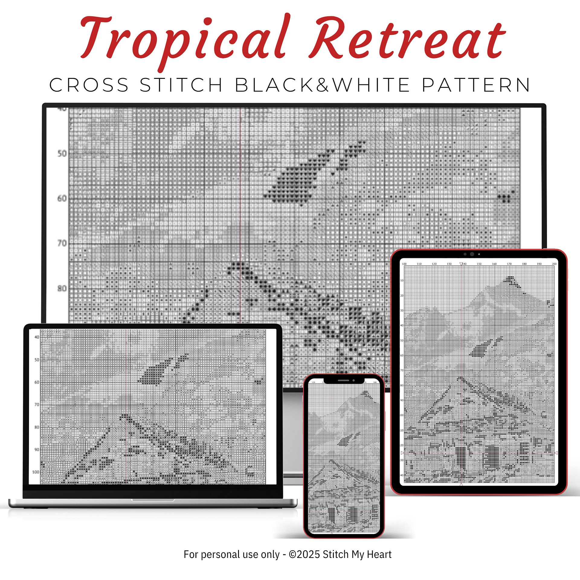 Tropical Retreat Cross Stitch Pattern product image (4)