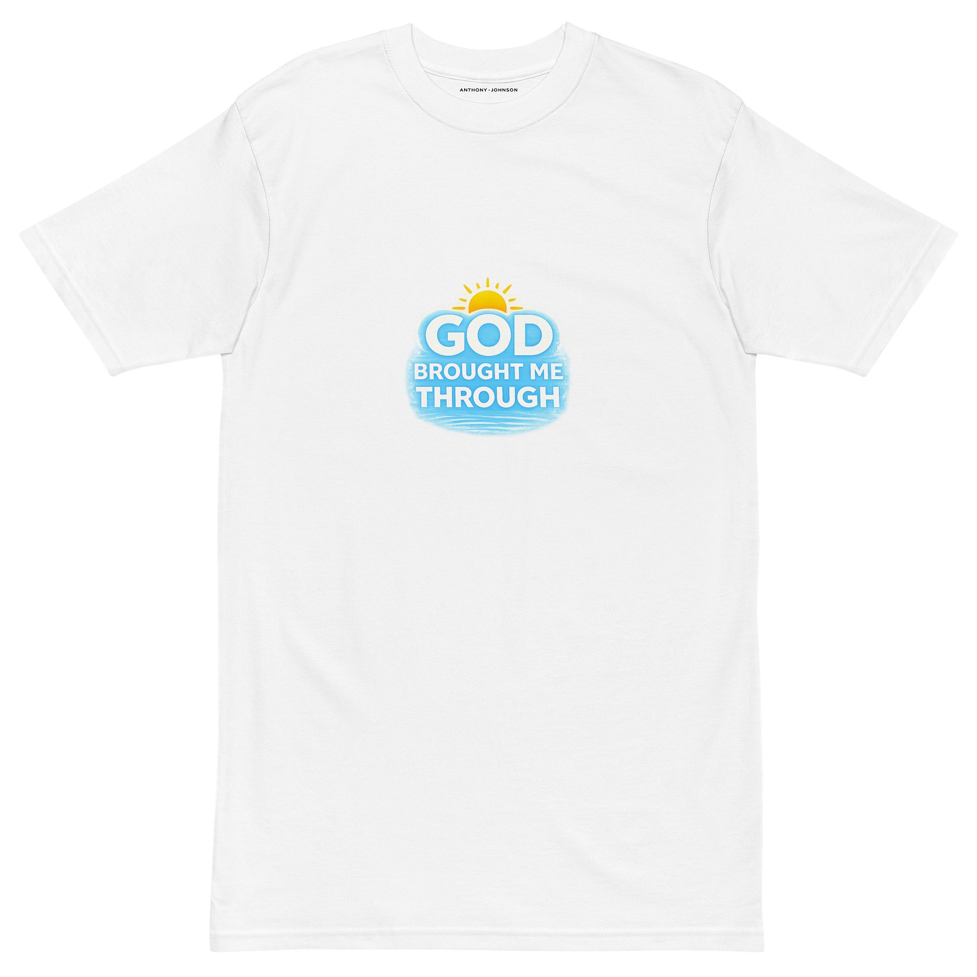 God Brought Me Through – Summer Sun Edition-White Tee product image (2)