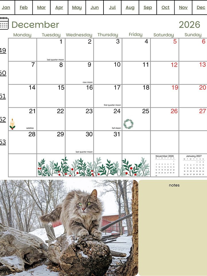2026 The Best Of Nanny - A Honeysada PDF Calendar - 70 Pages (download) product image (2)
