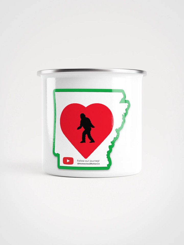 I love Arkansas (and Bigfoot) Enamel Mug product image (1)