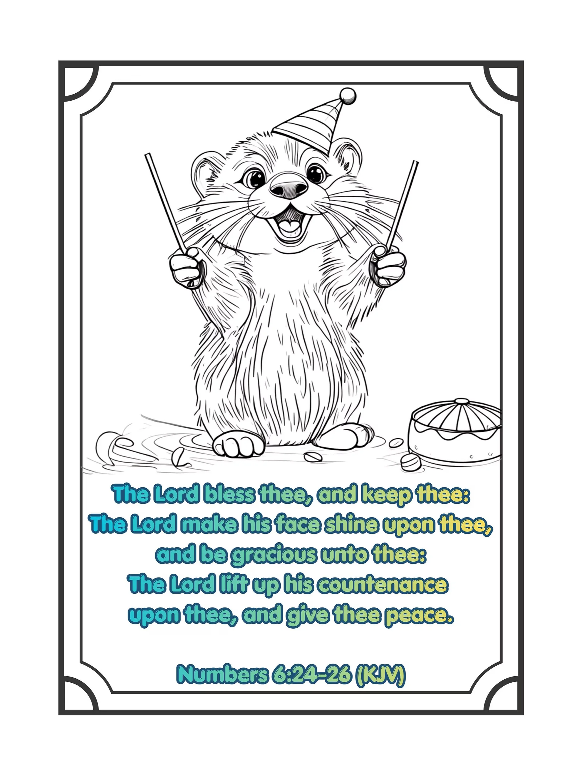 Bible Verse Birthday Animal Coloring Book product image (6)